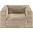 Bowery Hill Contemporary Taupe Corduroy Performance Fabric Arm Chair
