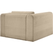 Bowery Hill Contemporary Taupe Corduroy Performance Fabric Arm Chair