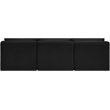 Bowery Hill Contemporary 3-Piece Black Corduroy Performance Fabric Modular Sofa
