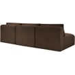 Bowery Hill Contemporary 3-Piece Brown Corduroy Performance Fabric Modular Sofa