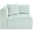 Bowery Hill Contemporary Mint Corduroy Performance Fabric Corner Chair