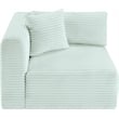 Bowery Hill Contemporary Mint Corduroy Performance Fabric Corner Chair