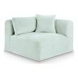 Bowery Hill Contemporary Mint Corduroy Performance Fabric Corner Chair