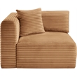 Bowery Hill Contemporary Saddle Corduroy Performance Fabric Corner Chair