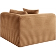 Bowery Hill Contemporary Saddle Corduroy Performance Fabric Corner Chair