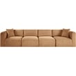 Bowery Hill Contemporary 4-Piece Saddle Corduroy Performance Fabric Modular Sofa