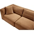 Bowery Hill Contemporary 4-Piece Saddle Corduroy Performance Fabric Modular Sofa