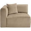 Bowery Hill Contemporary Taupe Corduroy Performance Fabric Corner Chair