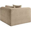Bowery Hill Contemporary Taupe Corduroy Performance Fabric Corner Chair