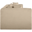 Bowery Hill Contemporary 4-Piece Taupe Corduroy Performance Fabric Modular Sofa