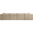 Bowery Hill Contemporary 4-Piece Taupe Corduroy Performance Fabric Modular Sofa