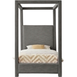Bowery Hill Contemporary Grey Linen Textured Fabric Twin Bed