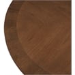 Bowery Hill Contemporary Round Brown Solid Wood and Oak Veneer Dining Table