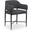 Bowery Hill Contemporary Black Polyester Dining Chair (Set of 2)