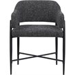 Bowery Hill Contemporary Black Polyester Dining Chair (Set of 2)