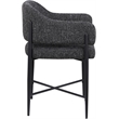 Bowery Hill Contemporary Black Polyester Dining Chair (Set of 2)