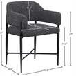 Bowery Hill Contemporary Black Polyester Dining Chair (Set of 2)
