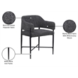 Bowery Hill Contemporary Black Polyester Dining Chair (Set of 2)