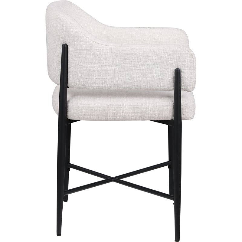 Bowery Hill Contemporary Cream Polyester Dining Chair (Set of 2)