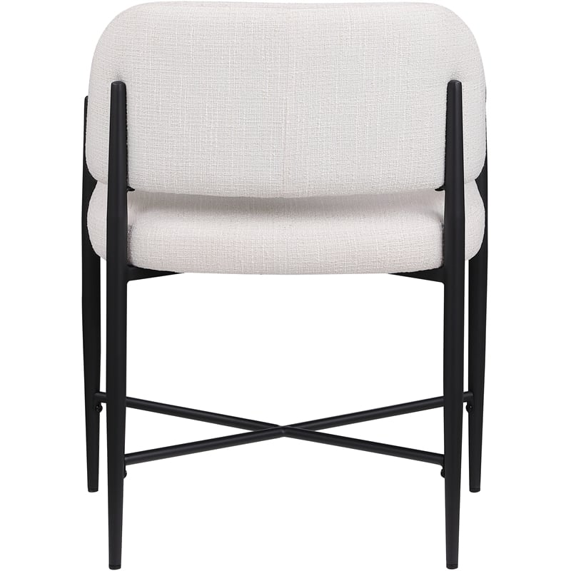 Bowery Hill Contemporary Cream Polyester Dining Chair (Set of 2)