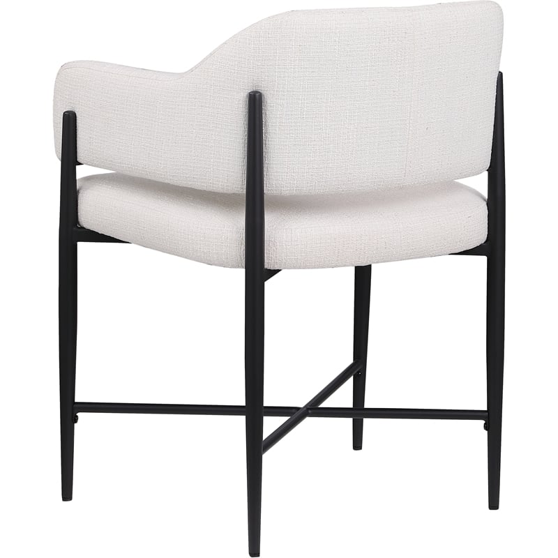 Bowery Hill Contemporary Cream Polyester Dining Chair (Set of 2)