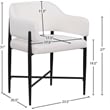 Bowery Hill Contemporary Cream Polyester Dining Chair (Set of 2)