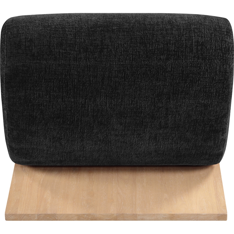 Bowery Hill Contemporary Soft Black Upholstered Accent Chair