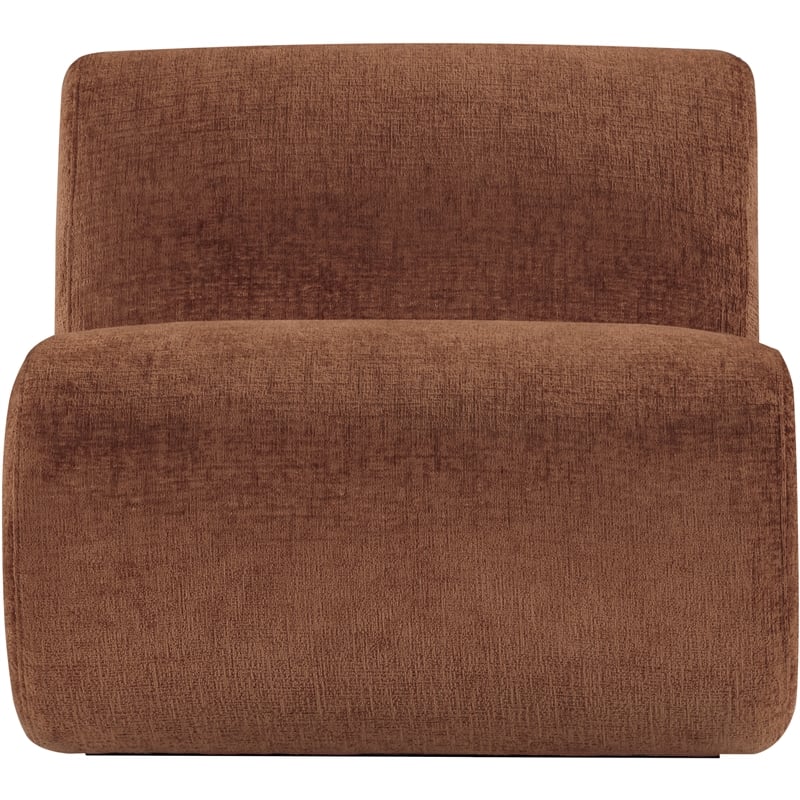 Bowery Hill Contemporary Soft Cognac Upholstered Accent Chair