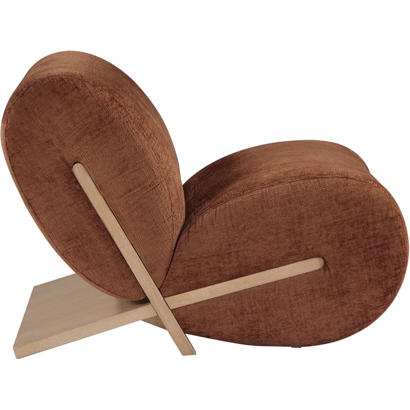 Bowery Hill Contemporary Soft Cognac Upholstered Accent Chair