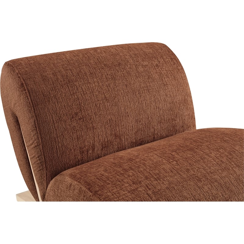 Bowery Hill Contemporary Soft Cognac Upholstered Accent Chair