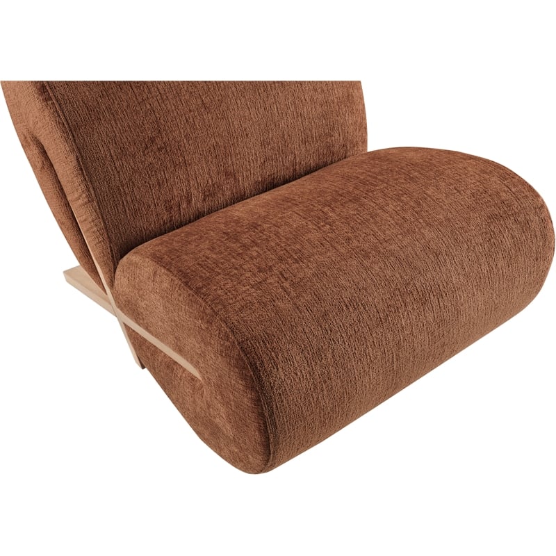 Bowery Hill Contemporary Soft Cognac Upholstered Accent Chair