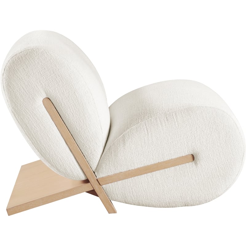 Bowery Hill Contemporary Soft Cream Upholstered Accent Chair