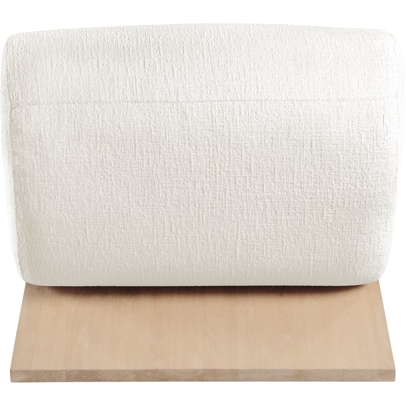 Bowery Hill Contemporary Soft Cream Upholstered Accent Chair