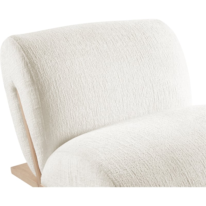 Bowery Hill Contemporary Soft Cream Upholstered Accent Chair