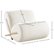 Bowery Hill Contemporary Soft Cream Upholstered Accent Chair