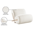 Bowery Hill Contemporary Soft Cream Upholstered Accent Chair