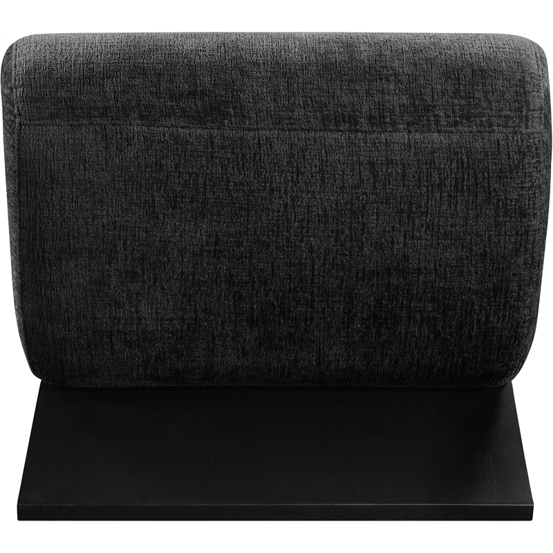 Bowery Hill Contemporary Soft Black Upholstered Accent Chair