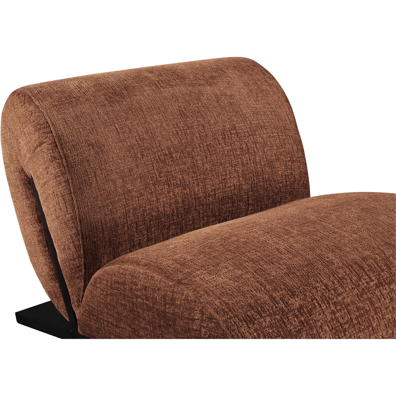 Bowery Hill Contemporary Soft Cognac Upholstered Accent Chair