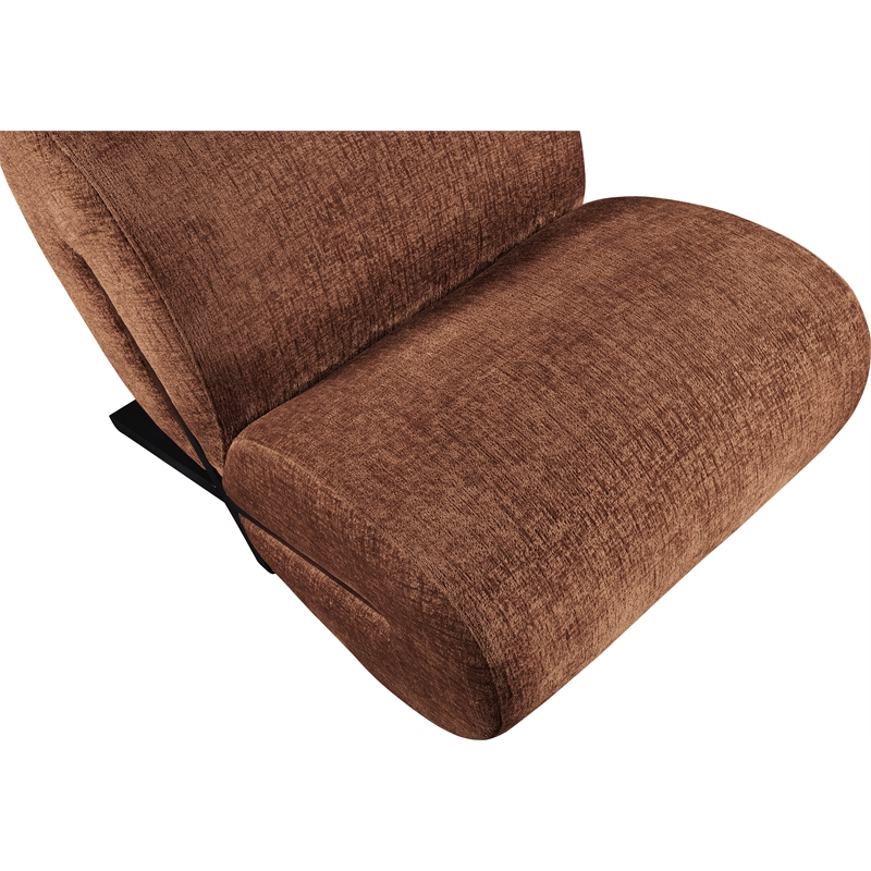 Bowery Hill Contemporary Soft Cognac Upholstered Accent Chair