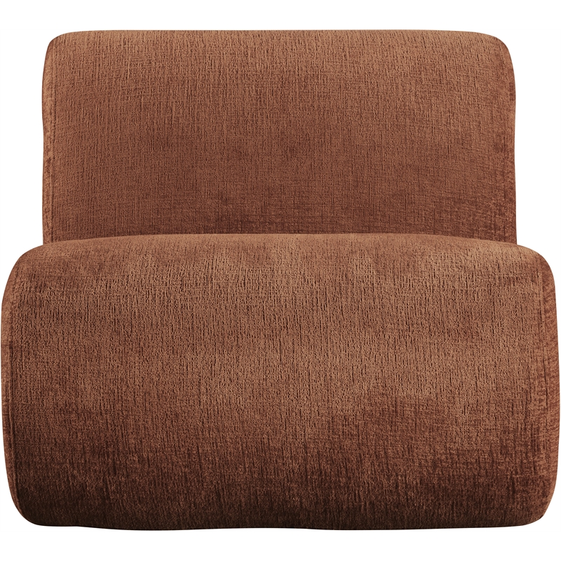 Bowery Hill Contemporary Soft Cognac Upholstered Accent Chair
