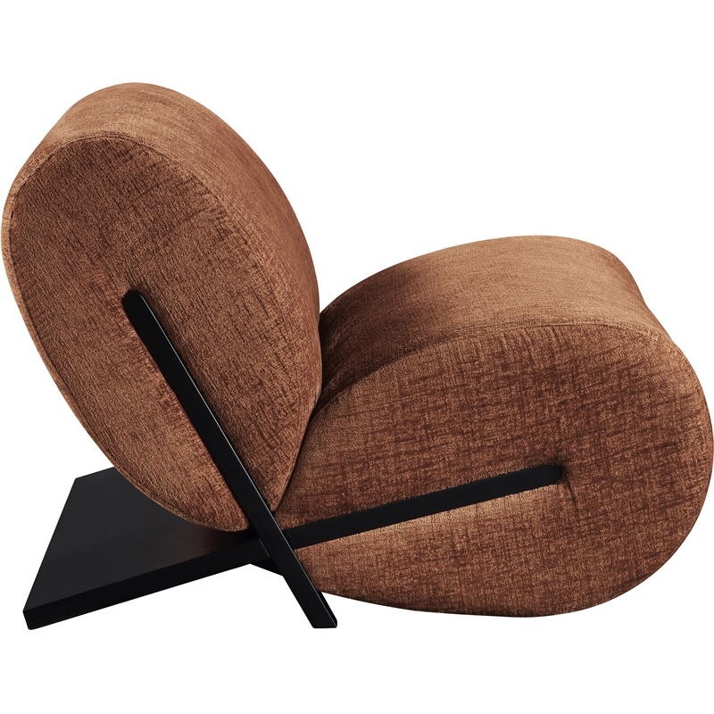 Bowery Hill Contemporary Soft Cognac Upholstered Accent Chair