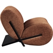 Bowery Hill Contemporary Soft Cognac Upholstered Accent Chair
