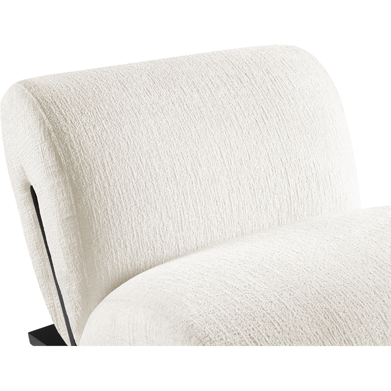 Bowery Hill Contemporary Soft Cream Upholstered Accent Chair
