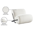 Bowery Hill Contemporary Soft Cream Upholstered Accent Chair