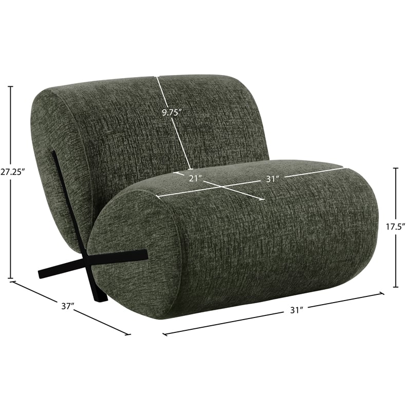 Bowery Hill Contemporary Soft Green Upholstered Accent Chair