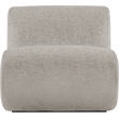 Bowery Hill Contemporary Solid Wood Frame Soft Grey Upholstered Accent Chair