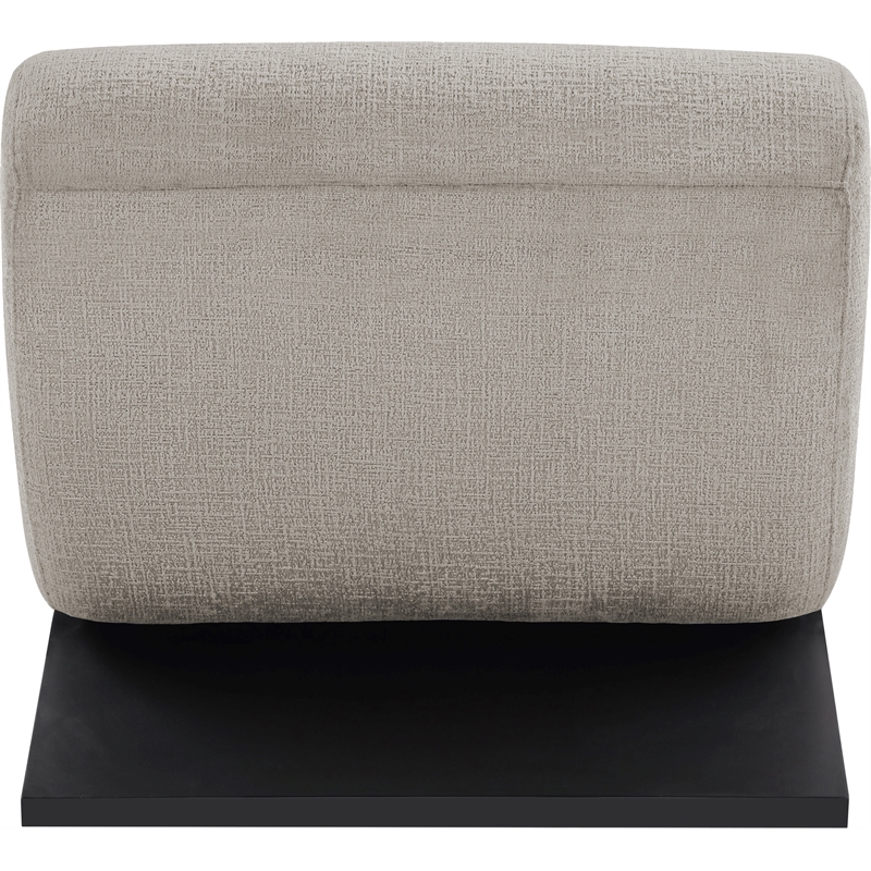 Bowery Hill Contemporary Solid Wood Frame Soft Grey Upholstered Accent Chair