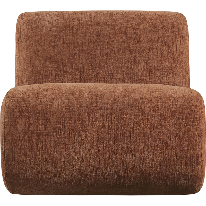 Bowery Hill Contemporary Soft Cognac Upholstered Accent Chair