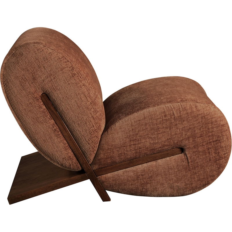 Bowery Hill Contemporary Soft Cognac Upholstered Accent Chair