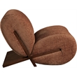 Bowery Hill Contemporary Soft Cognac Upholstered Accent Chair